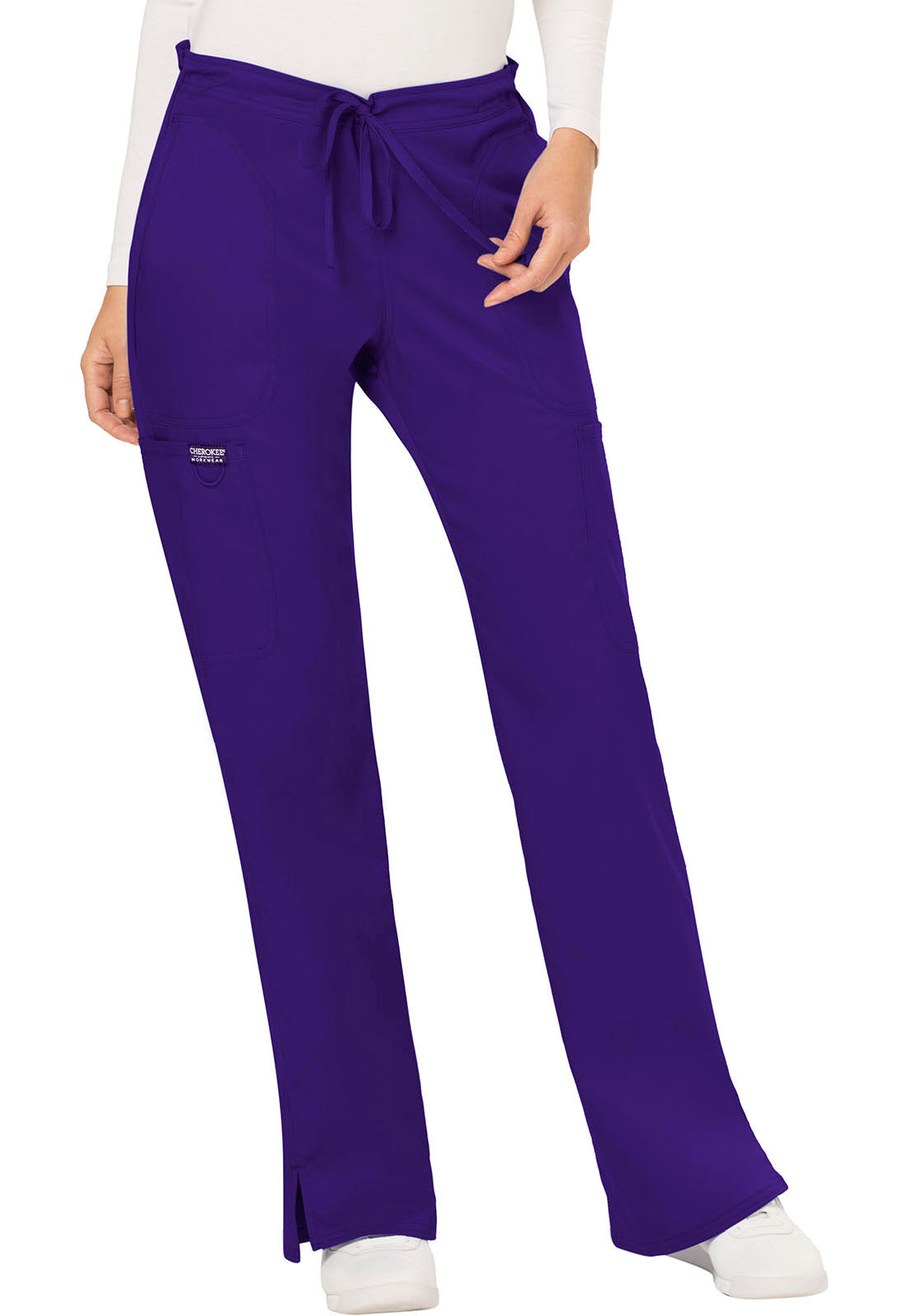 Women's Mid Rise Moderate Flare Drawstring Pant - Grape